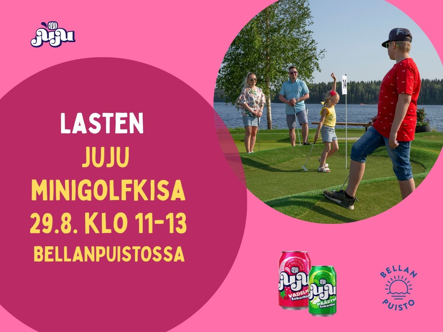 Lasten JUJU minigolfkisa Bellanpuistossa
